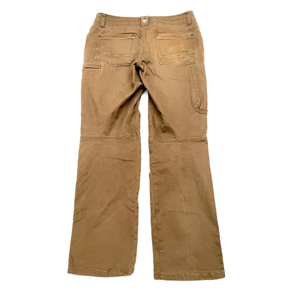 KUHL Rebel Pants Mens 36x32 Brown Vintage Patina Dye Articulated Knee Hiking - Picture 2 of 16